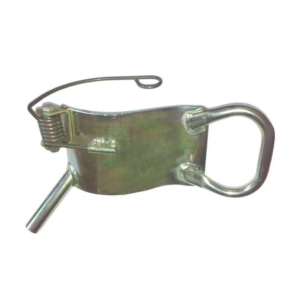 Herramienta de montaje Verpas para protección en espiral: una silla metálica galvanizada con palanca de muelle y ojales guía que se fija sobre la manguera